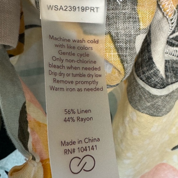 Calia by Carrie Underwood Multi Palm Print Button Down Cover up & Shorts Set XXS - Picture 9 of 16